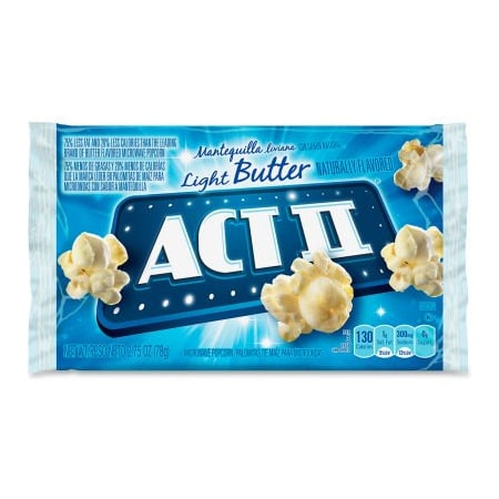 ACT II Microwave Popcorn, Light Butter, 2.75 Oz, 36/Carton